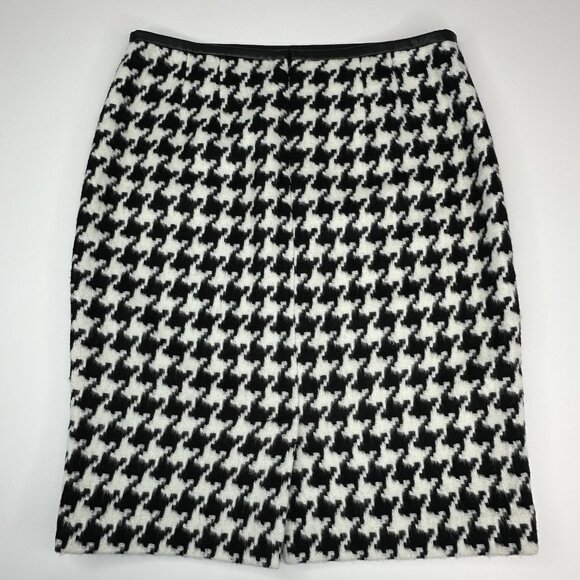 Talbots‎ Women's Black Houndstooth Wool Y2K Business Career Pencil Skirt 4P/W29 - Picture 7 of 14